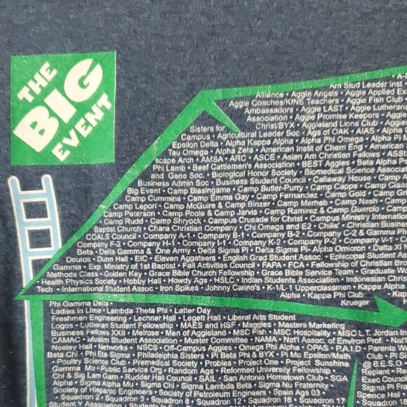 2005 Texas A&M Big Event community service large blue tshirt - Picture 9 of 10